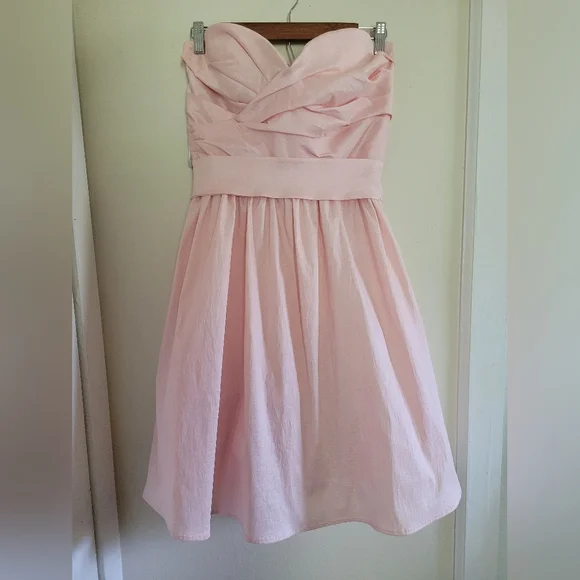 Calvin Klein | Dresses | Calvin Klein Blush Pink Strapless Sweetheart Girly  Coquette Tulle Mini Dress 4 | Poshmark